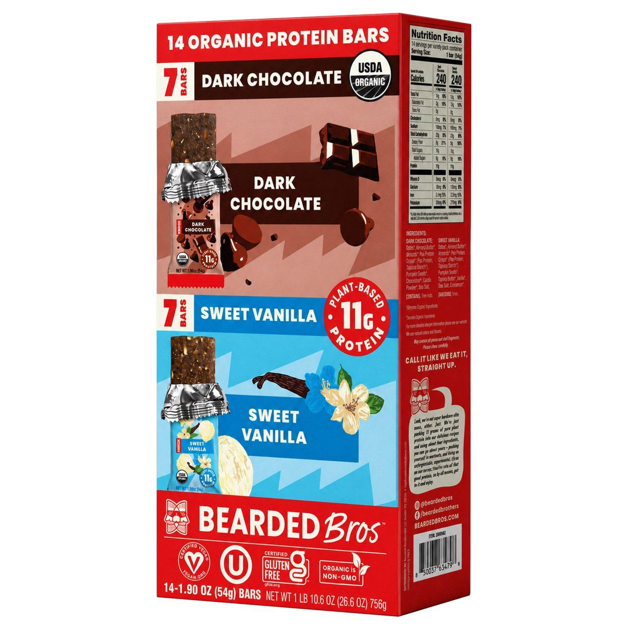 Bearded Brothers Organic Protein Bars, 14-Pack / 1.9 oz Item #2080562