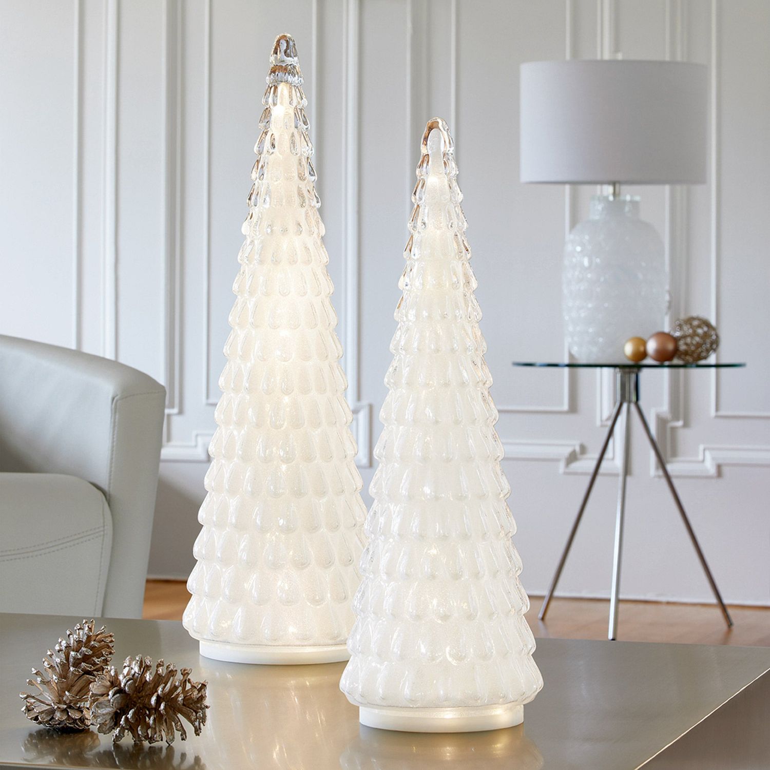 LED Glass Holiday Trees, Set of 2 Toys &amp; Seasonal Item #1487010