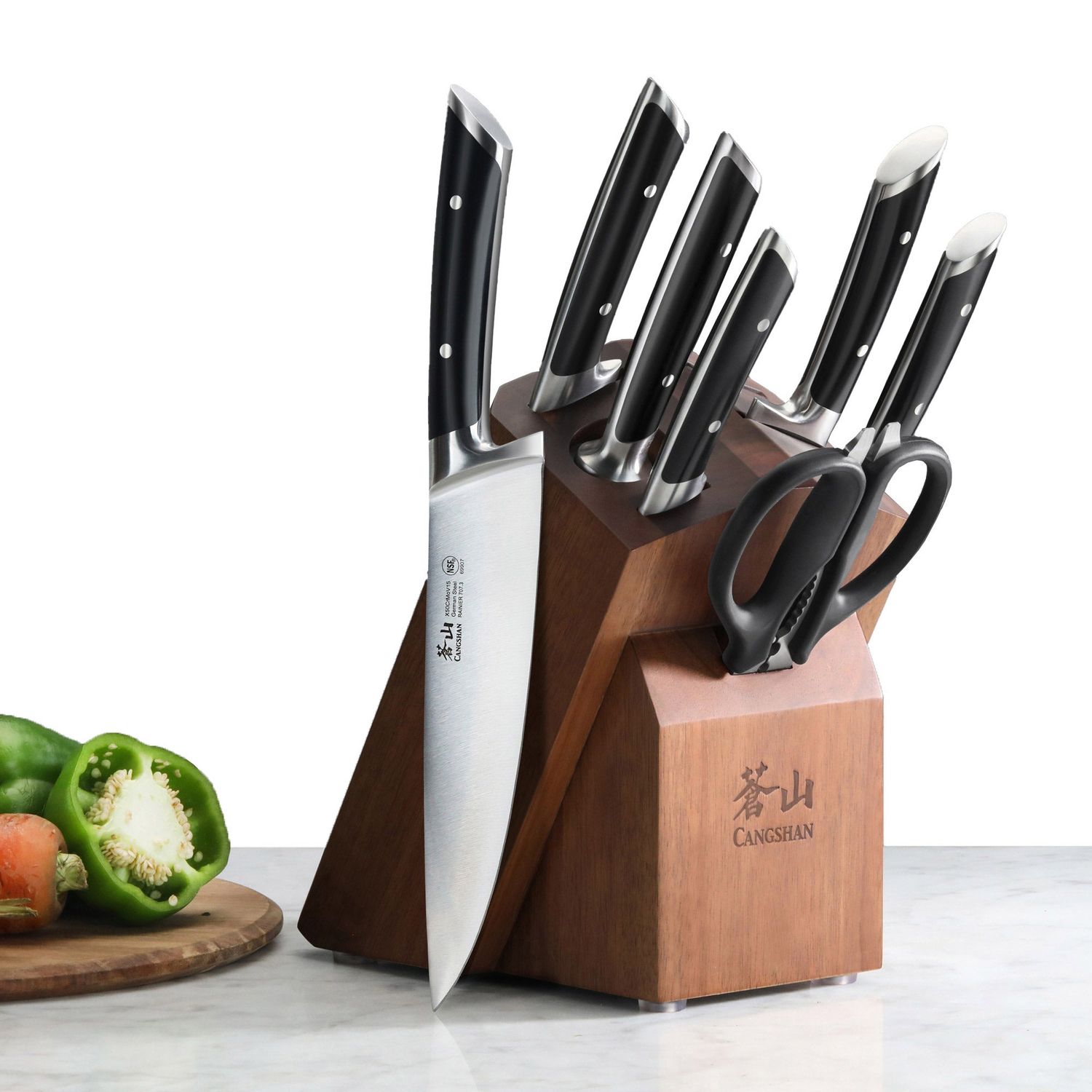 Cangshan Rainier Forged 8-Piece Knife Block Set Item #1630854