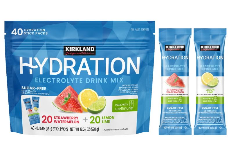 Kirkland Signature Hydration, 40 Individual Sticks, Sugar Free, Variety Pack Item 2007032