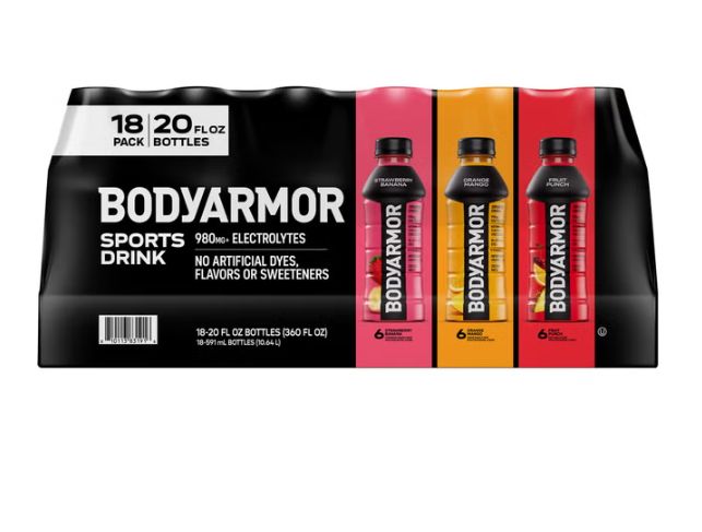 BODYARMOR Sports Drink, Variety Pack, 20 fl oz, 18-count Item 1790879