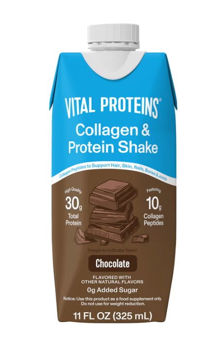 Vital Proteins 10g Collagen and 30g Total Protein Shake, Chocolate, 11 fl oz, 1 COUNT Item 1959270