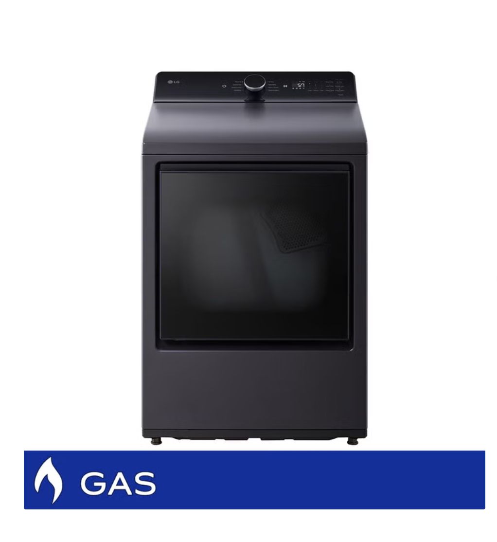 LG 7.3 cu. ft. Rear Control Gas Dryer with Built-In Intelligence Item 1817327 | Model DLG8401BE