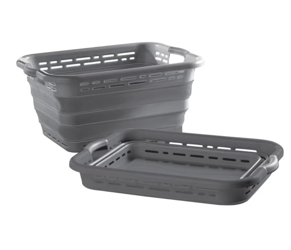 Pop N' Load Collapsible Laundry Basket 1-pack  SOLID GRAY Item 1941770