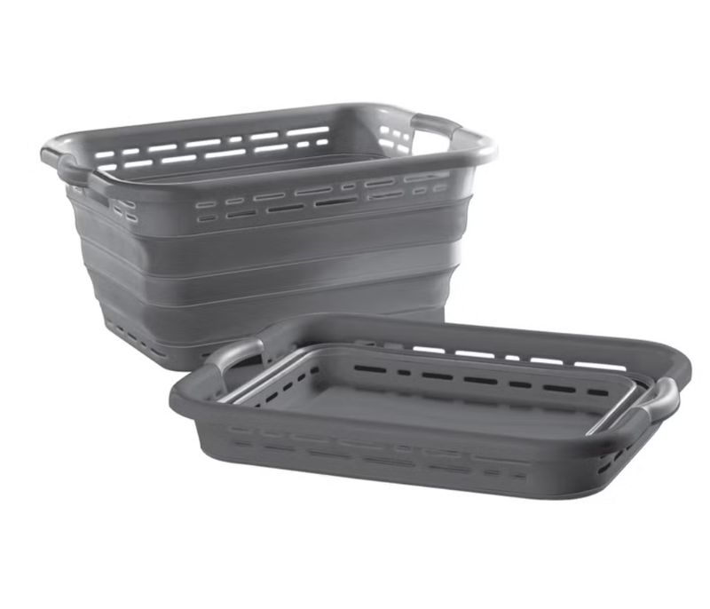 Pop N' Load Collapsible Laundry Basket 1-pack  SOLID GRAY Item 1941770