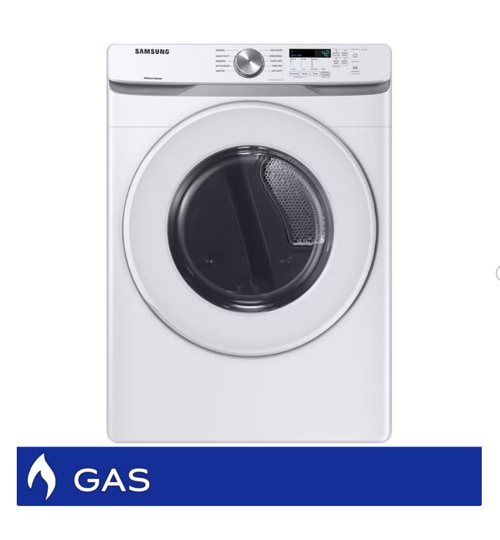 Samsung 7.5 cu. ft. Front Load Gas Dryer with Sensor Dry Item 1447003 | Model DVG45T6000W