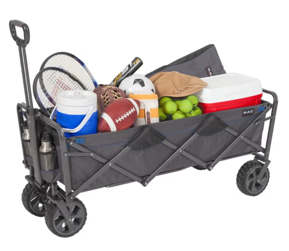 Mac Sports Deluxe Extended Folding Wagon with Brakes Item 1815317 | Model WTCXXL-400