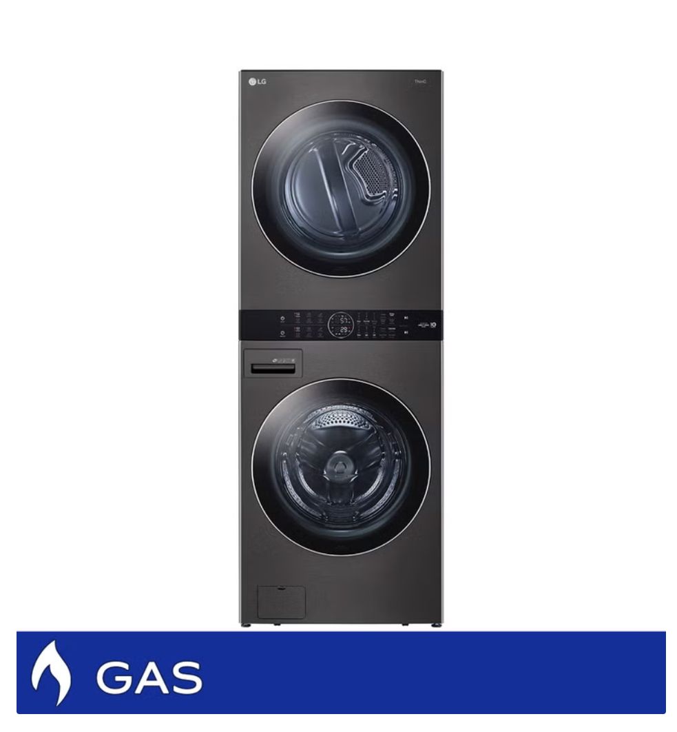 LG WashTower Single Unit GAS with Center Control 4.5 cu. ft. Front Load Washer and 7.4 cu. ft. Dryer Item 1476916 | Model WKGX201HBA