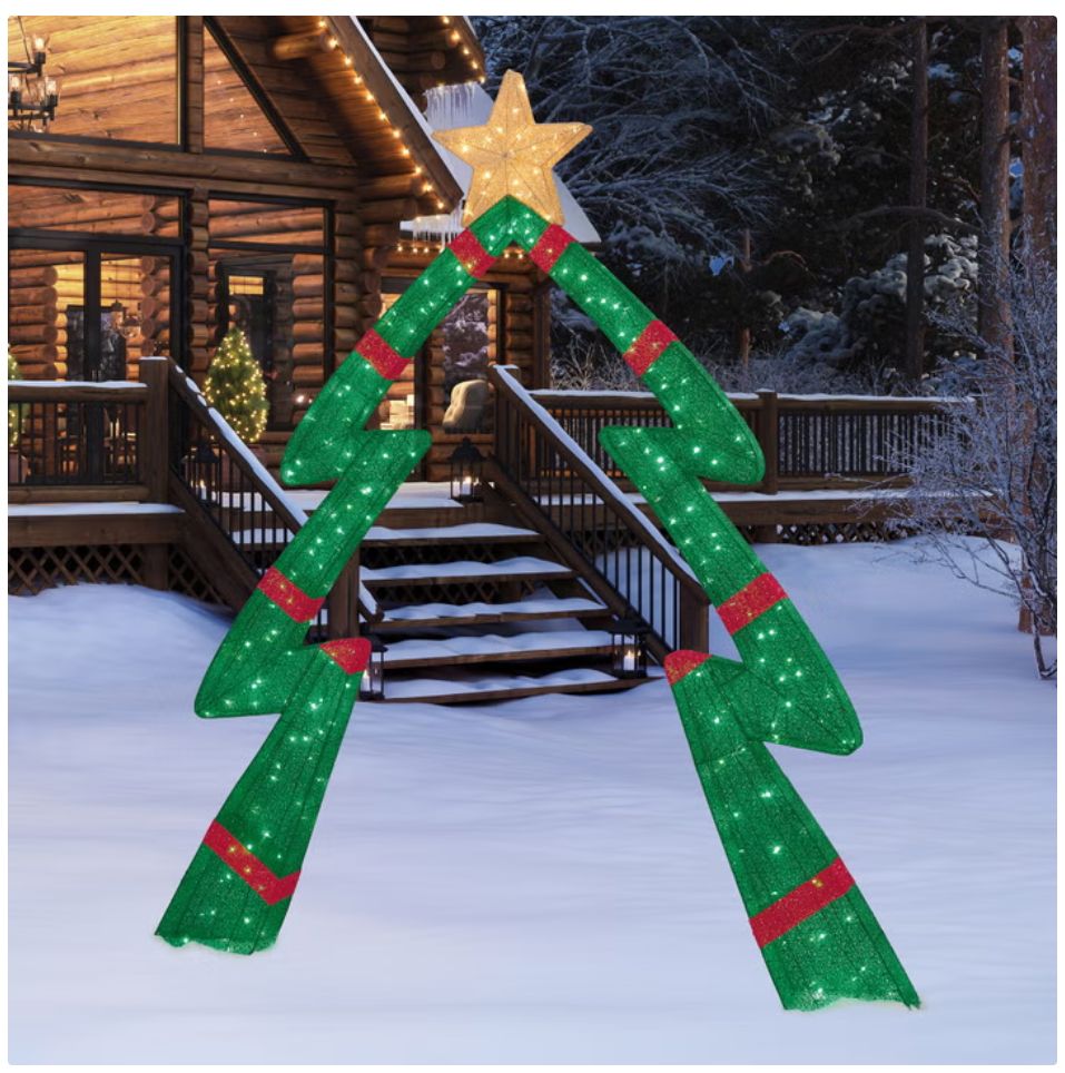 2.74 m (9 ft.) LED Glittering Tree Arch Item 1487593
