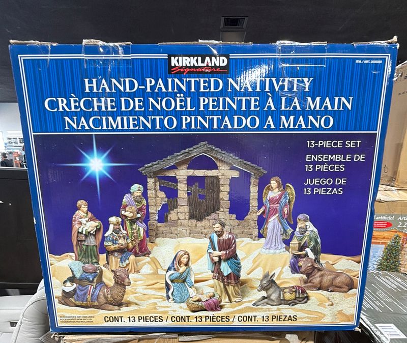 Kirkland Signature - 13-piece Hand-Painted Nativity Set Large Item 2005080