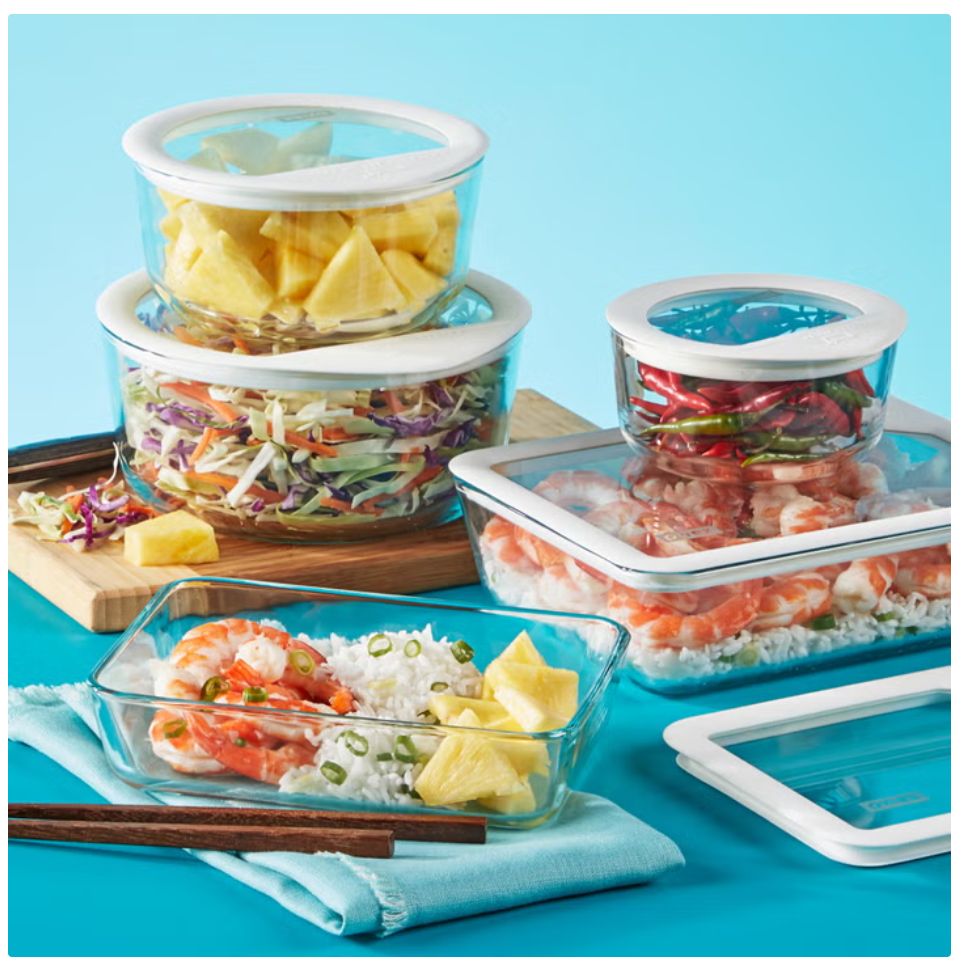 Pyrex 10-piece Ultimate Glass Food Storage Set Item 1422387