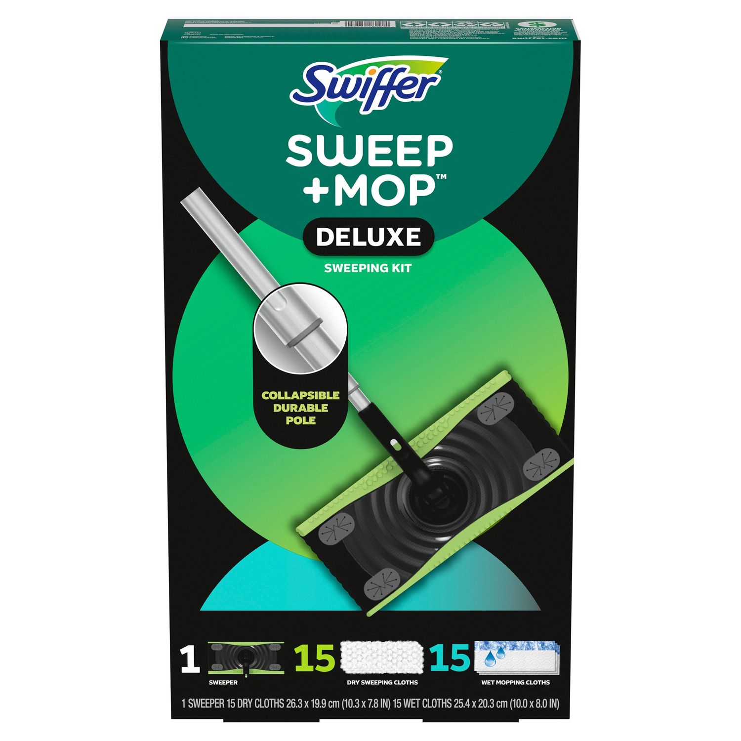 Swiffer Sweep + Mop Deluxe Sweeping Kit, 1 Sweeper + 30 Refills Item 1907127