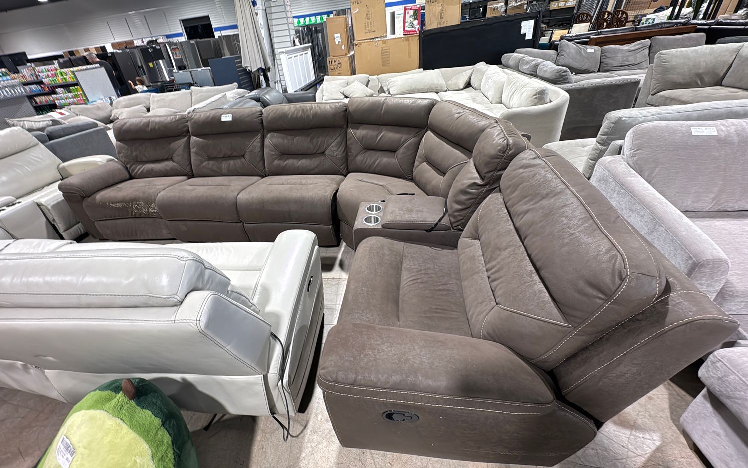 Brower Fabric Power Reclining Sectional with Power Headrests Item 1752900
