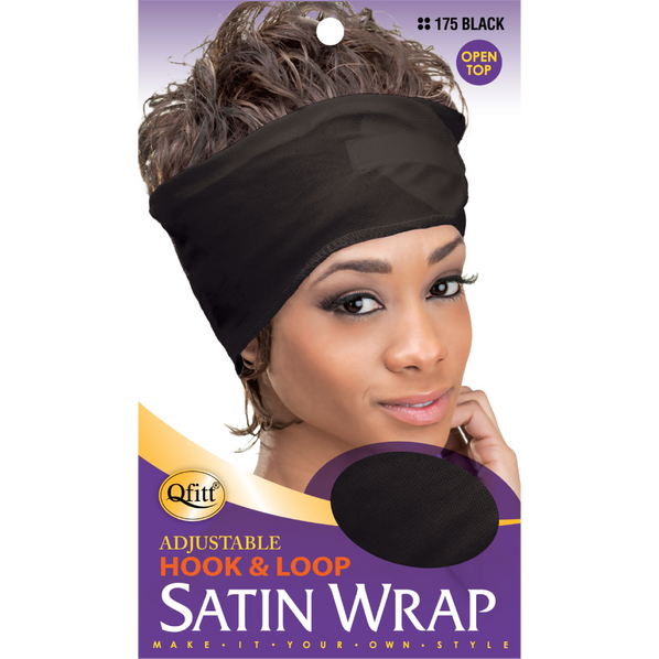 Adjustable Satin Wrap - Black