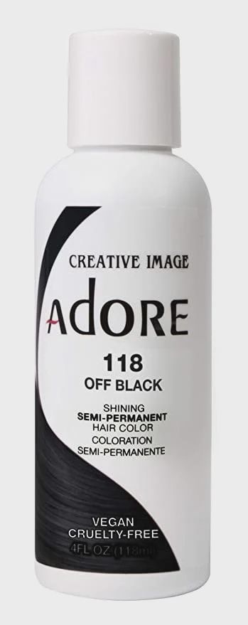 Adore Semi-Permanent Hair Color #118 Off Black