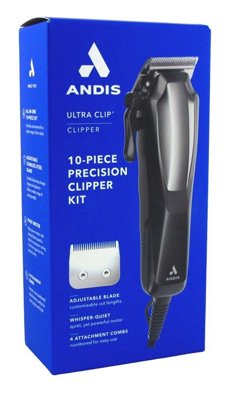 Andis At-Home Clipper Ultra Clip 10 Piece Kit All-in-One