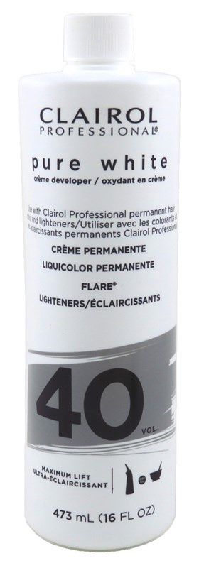 Clairol Pure White 40 Developer Maximum Lift 16oz