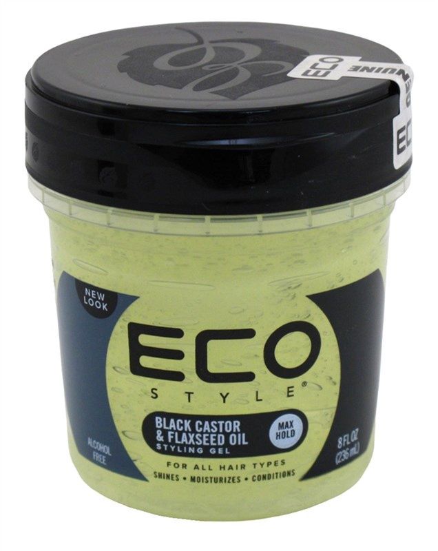 Eco Styler Styling Gel 8oz Black Castor &amp; Flaxseed Oil