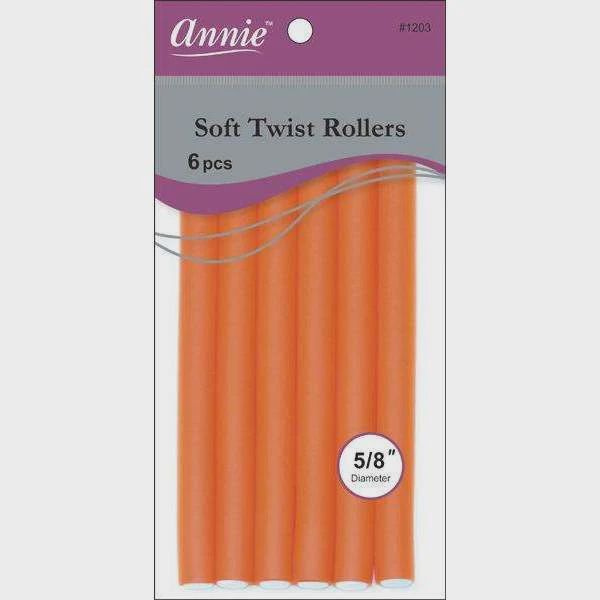 Annie Soft Twist Rollers 5/8" Orange
