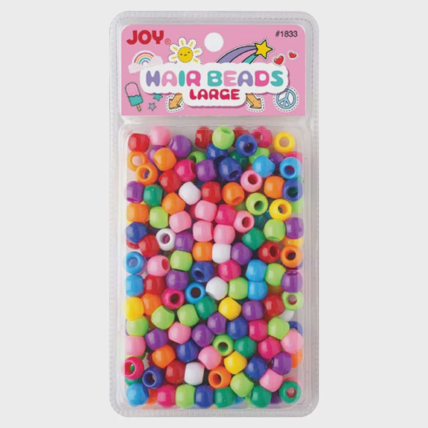Joy Large Hair Beads Solid Asst