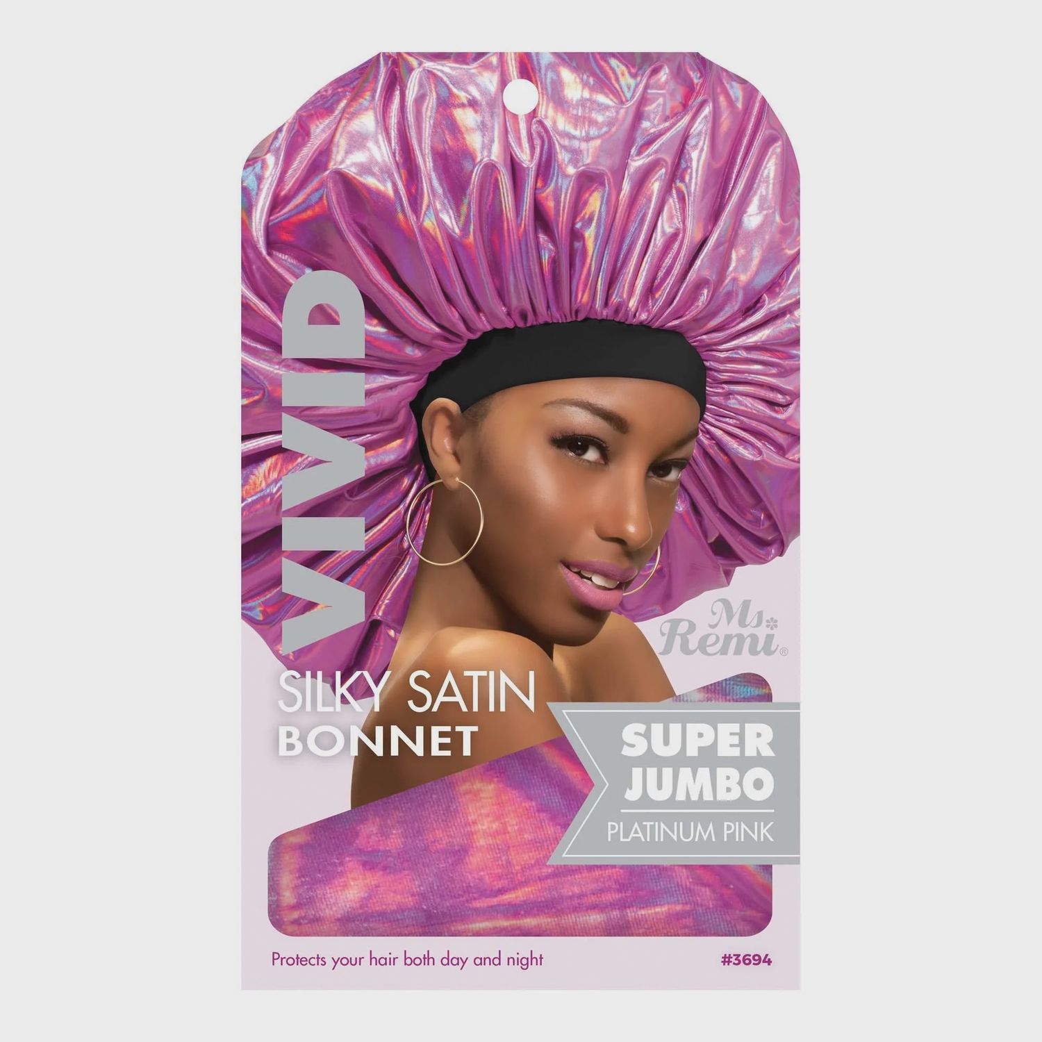 Ms. Remi Silky Satin Vivid Bonnet X-Jumbo Platinum, Assorted