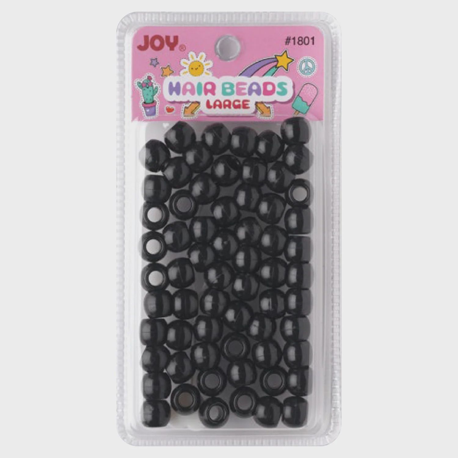 Joy Large Hair Beads Black