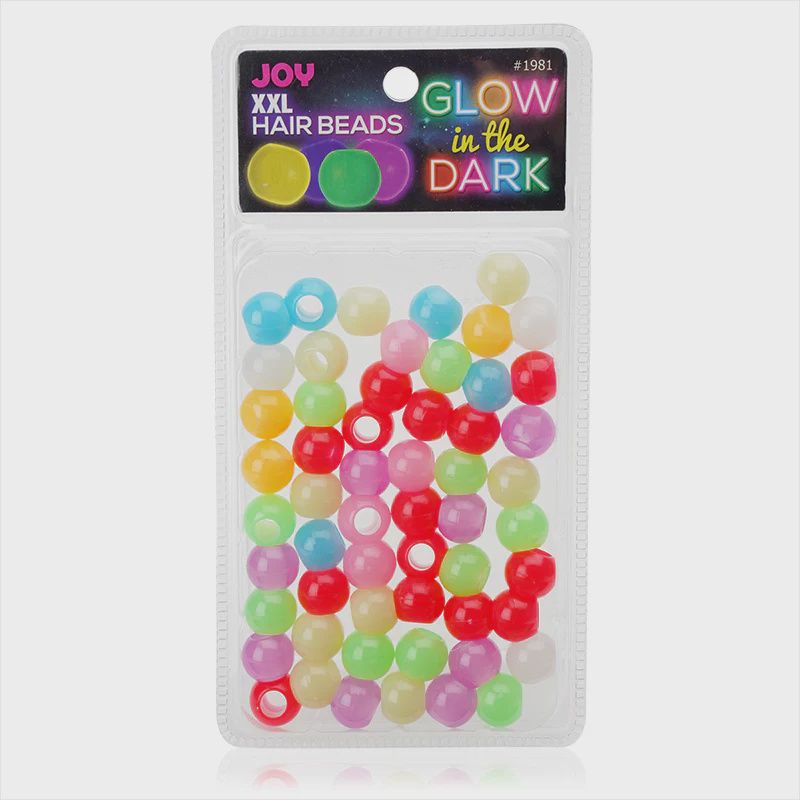 Joy XX-Large Glow in the Dark Hair Beads Asst Color
