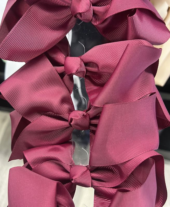 Burgundy Hair Bow