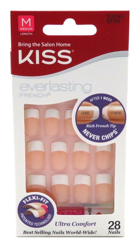 Kiss Everlasting French 28 Ct Medium Flexi-Fit