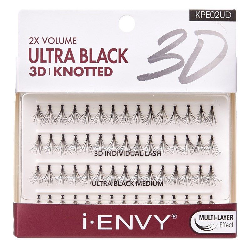 Kiss I Envy 3D Knotted Lashes Ultra Black Medium