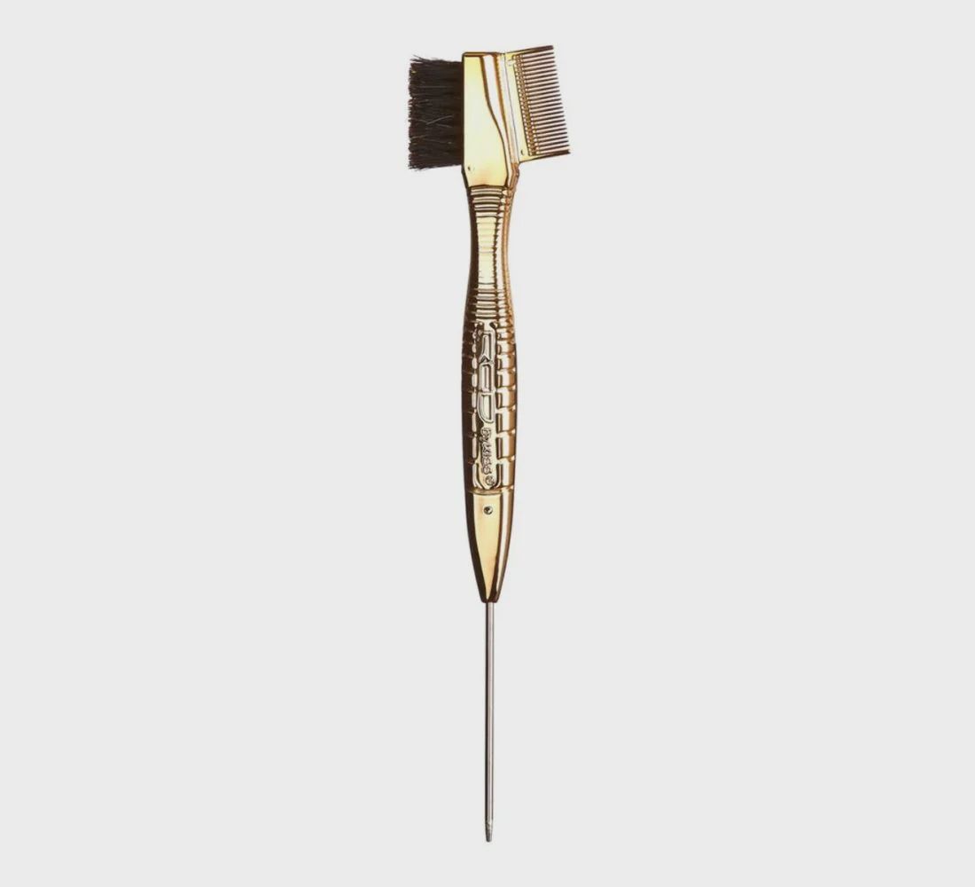 Kiss Red Chrome Edge Brush Pin Tail (36in) Gold