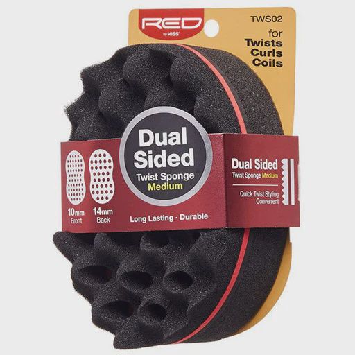 Kiss Red Twist Sponge Medium Dual Side