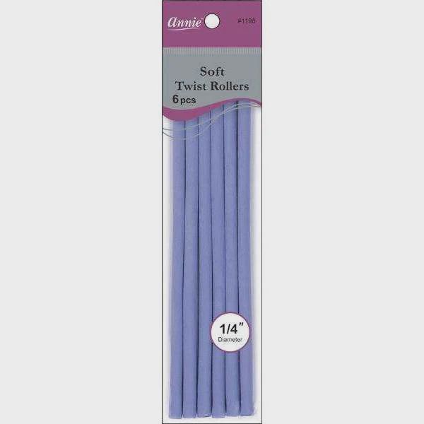Annie Soft Twist Roller 7" 6Ct Lavender