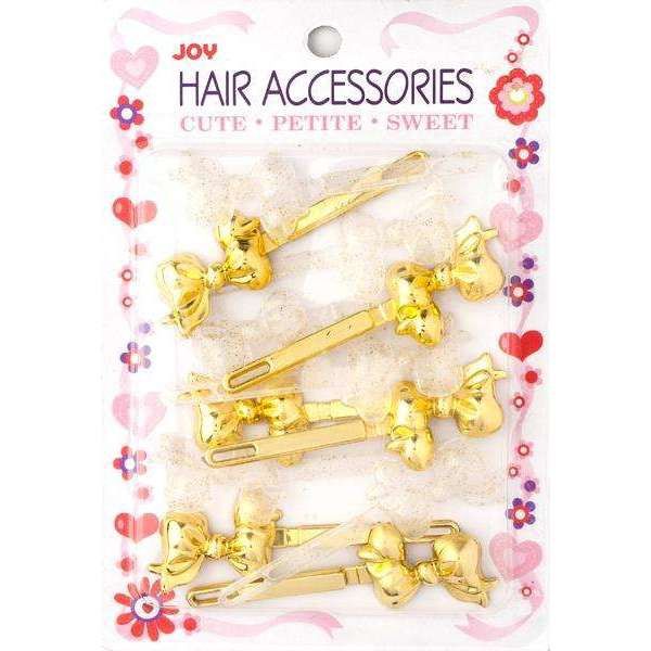 Joy Ribbon Barrette Assorted Gold