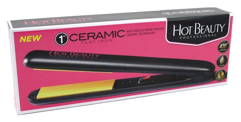 Hot Beauty Ceramic Flat Iron 1 inch