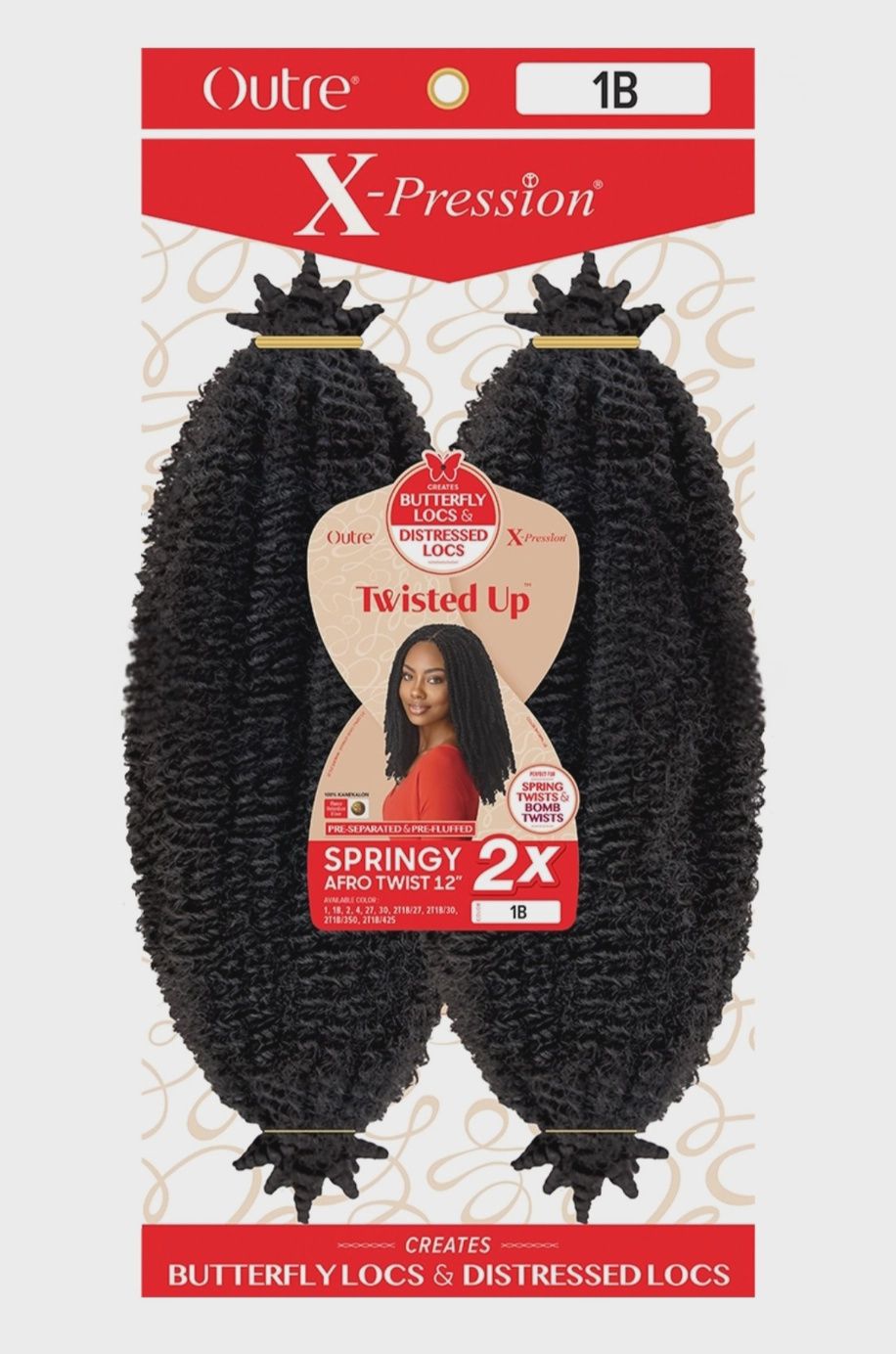 Outre 3X Springy Afro Twist Crochet - 12" - 2 Natural