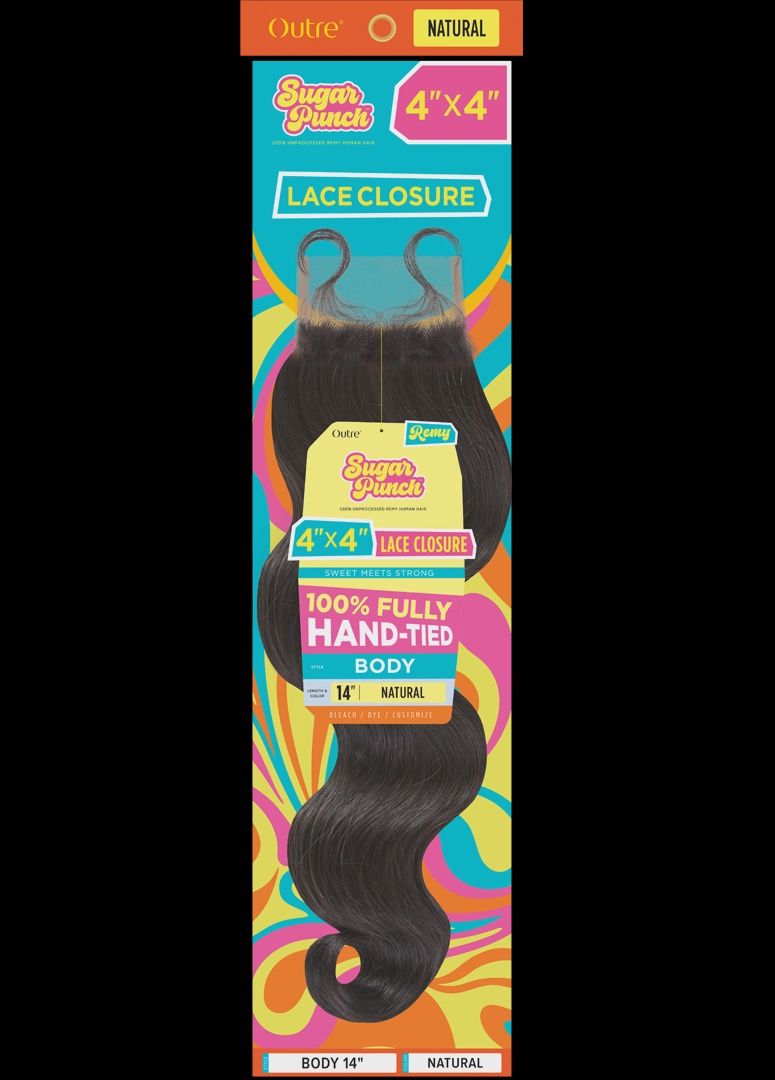 Sugarpunch - 4x4 HD Body Wave Closure 14" - Natural