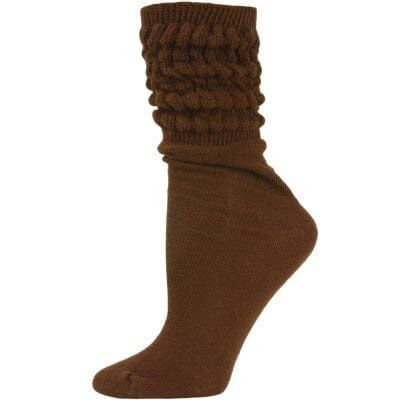 Slouch Socks 6-8.5, Color: Dark Brown
