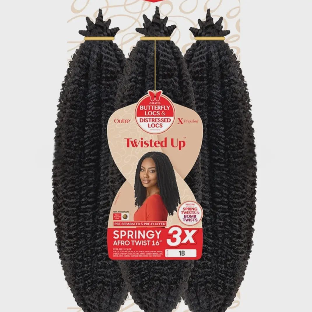 Outre 3X Springy Afro Twist Crochet - 16" - 2 Natural