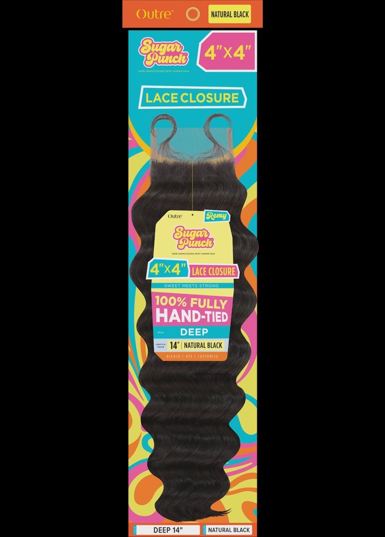 Sugarpunch - 4x4 HD Deep Lace  Closure 14" - Natural