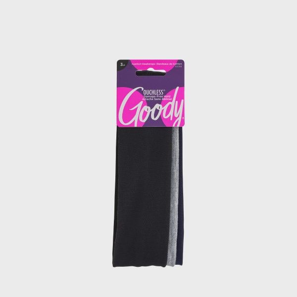 Goody Headwrap 2in Comfort Black/Grey