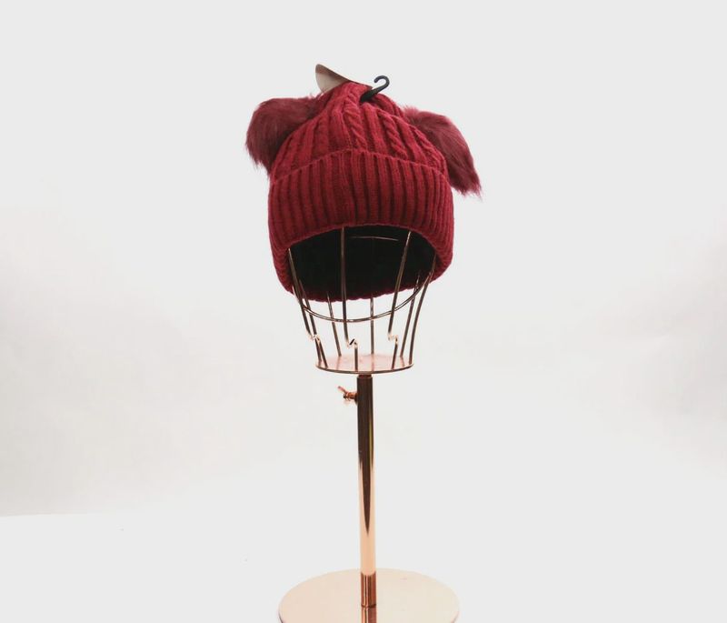 Knitted Double Pom Pom