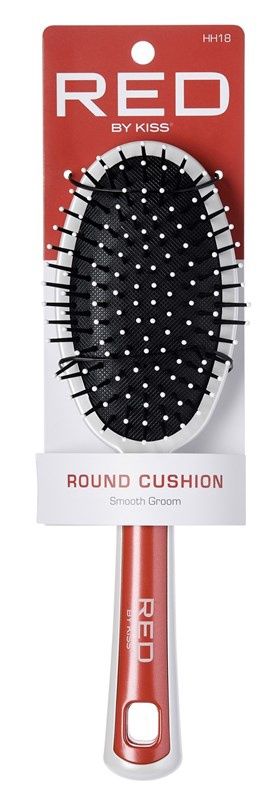 Kiss Red Brush Round Cushion Smooth Groom
