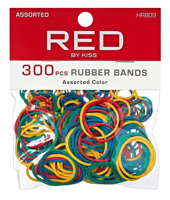 Kiss Red Rubber Bands 300ct Assorted Colors