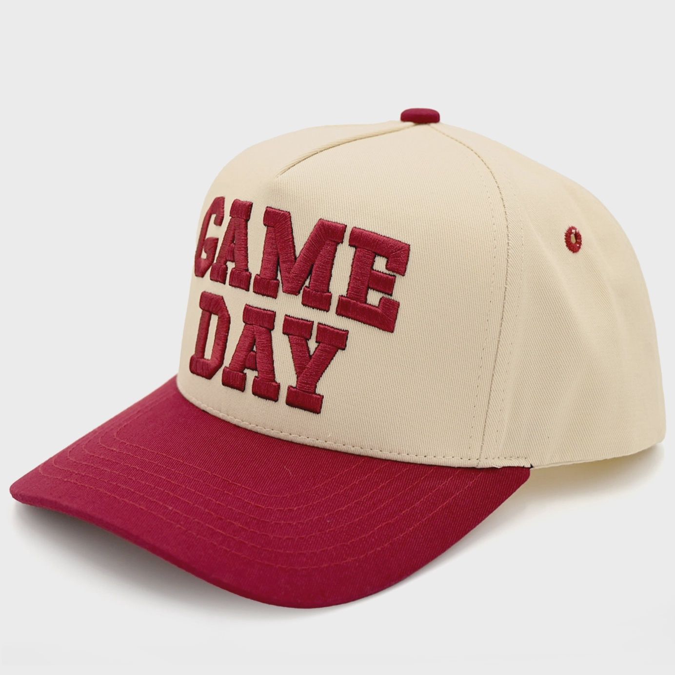 C.C. Game Day Baseball Cap -Burgundy