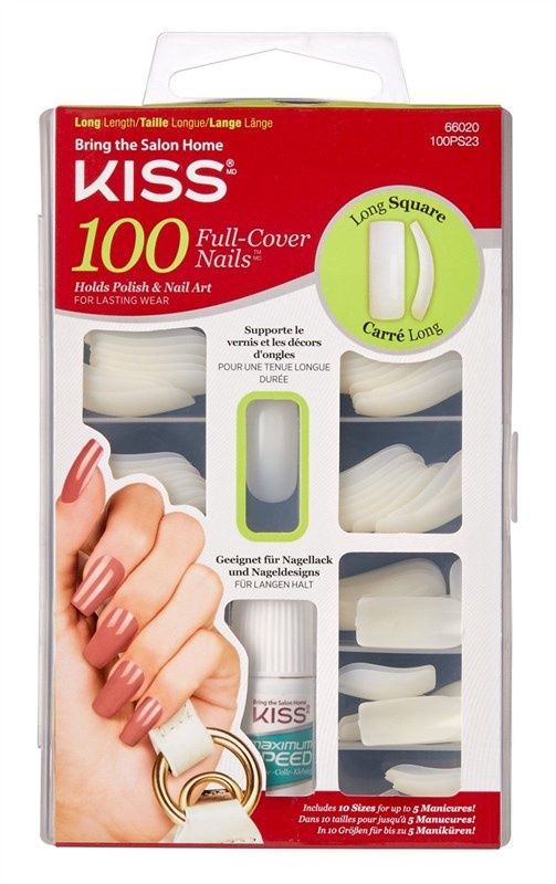 Kiss Full Cover Nails - Long Square
