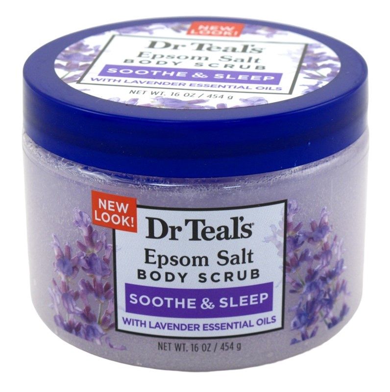 Dr Teals Salt Body Scrub, Type: Exfoliate and Renew w/ Lavender