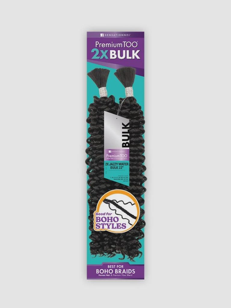Premium Too 2X HH Bulk, Color: 1, Length: 18, Texture: Jazzy Water