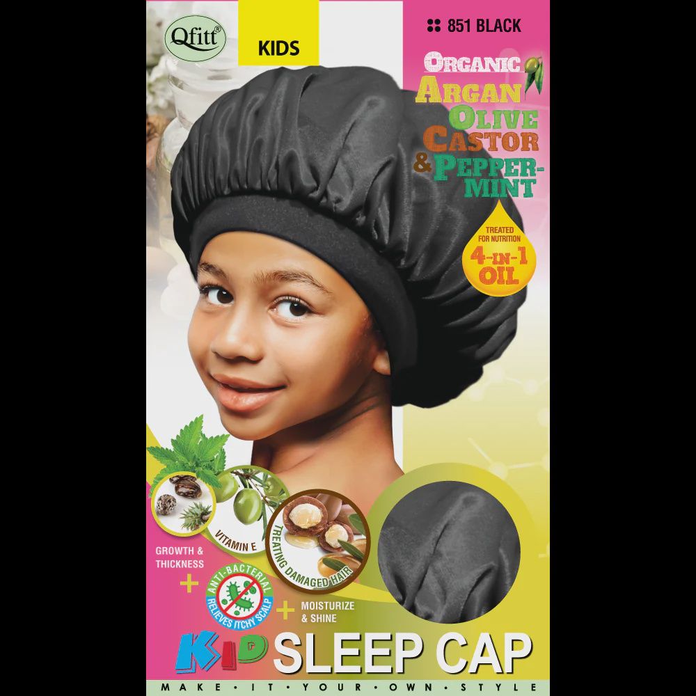 Kid Sleep Cap, Color: Black