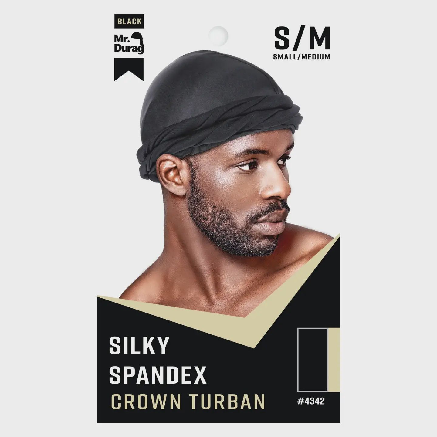 Mr. Durag Silky Spandex Crown Turban, Size: S/M